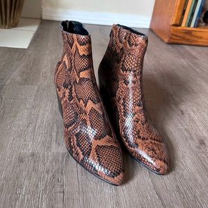 Dolce Vita Snake Skin Booties